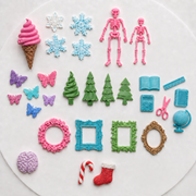 AI-generated example of colorful pieces possible with selected silicone molds