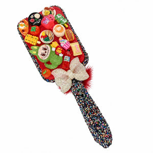 Kawaii Hair Brush with Cute Food & Fruit Charms | Aesthetic Vanity Gift for Her