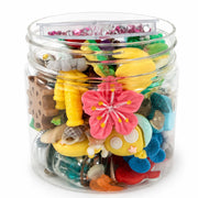 Abundant mermaid beach and tropical craft supply mix with assorted resin pieces and rhinestones