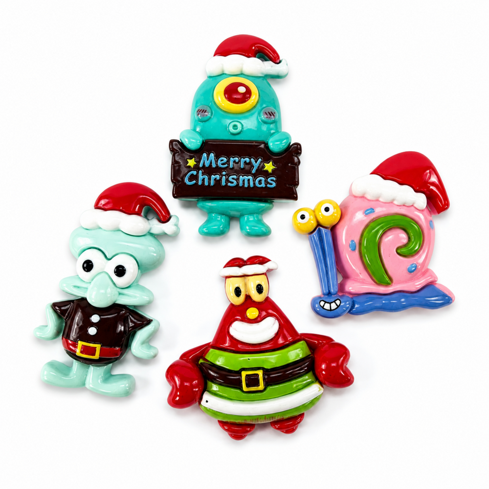 Assorted Christmas flat back charms for DIY holiday crafts and decorations