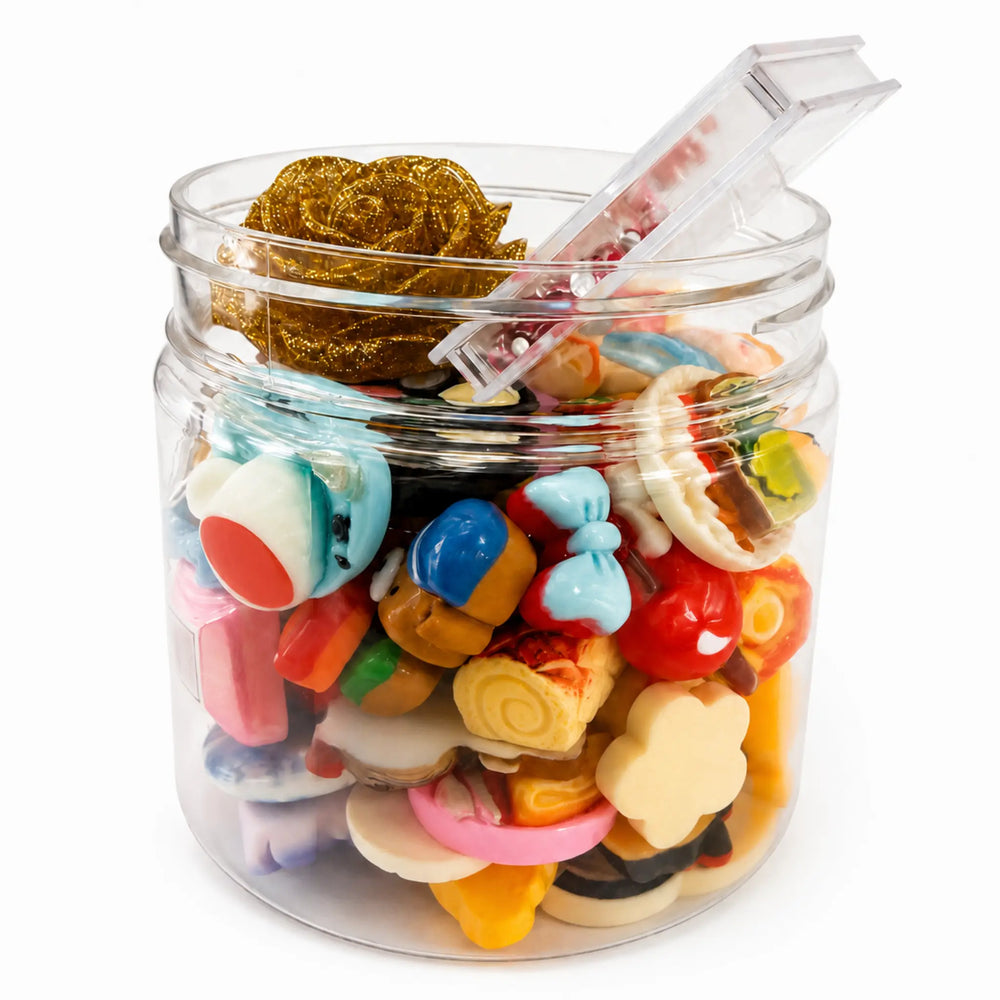 Assorted bakery and food inspired resin embellishments for phone cases, mirrors, scrapbooks and DIY crafts