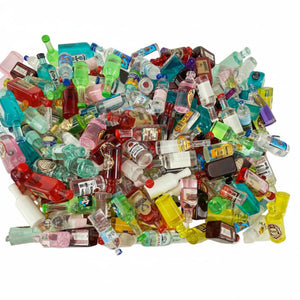 32 Mini Acrylic Bottle Charms for DIY Jewelry & Tiny House Crafts