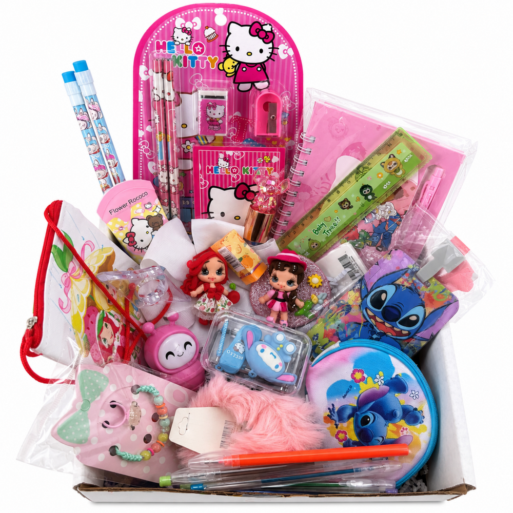 Back to school gift for daughter granddaughter or niece with cute stationery, pencils, notebook, pouches and accessories