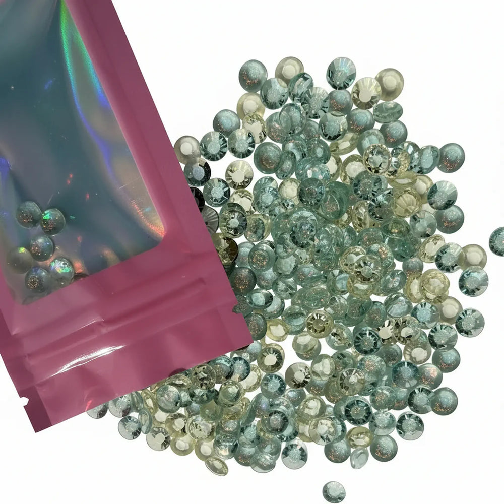 Blue and clear mix flat back acrylic diamond scatters for DIY crafts