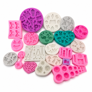 21-Piece Pre-Owned Silicone Mold Bundle – Bows, Flowers & Craft Designs
