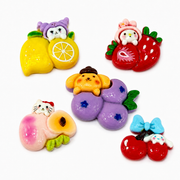 Cute Fruit Resin Flatbacks – Random Assorted DIY Charm Set for Crafts