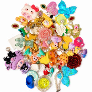 Princess Mermaid & Floral Craft Mix – Assorted Flatback Charms, Pearls & Jewels