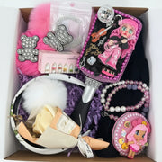 Country girl vanity gift box for women with hairbrush, compact mirror, hair clips, anklet, socks and accessories
