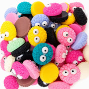 Cute dessert charms with playful eyes for tiny house decor, dollhouse crafts, and DIY projects.