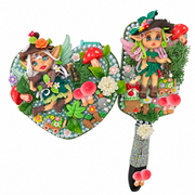 Enchanted forest fairy hairbrush and matching heart jewelry box