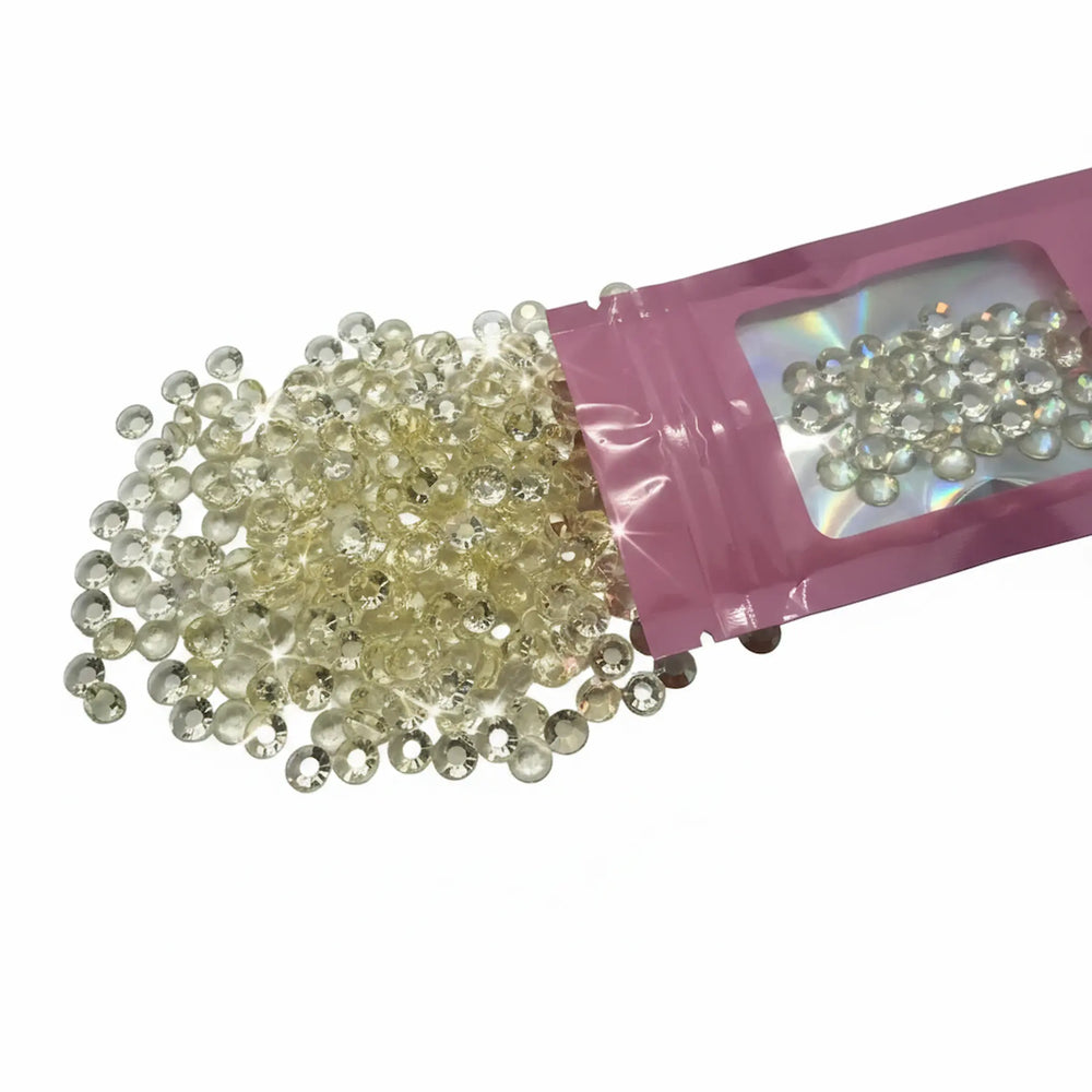 Gold faceted diamond acrylic gem scatters flat back for DIY crafts and mirror decoration