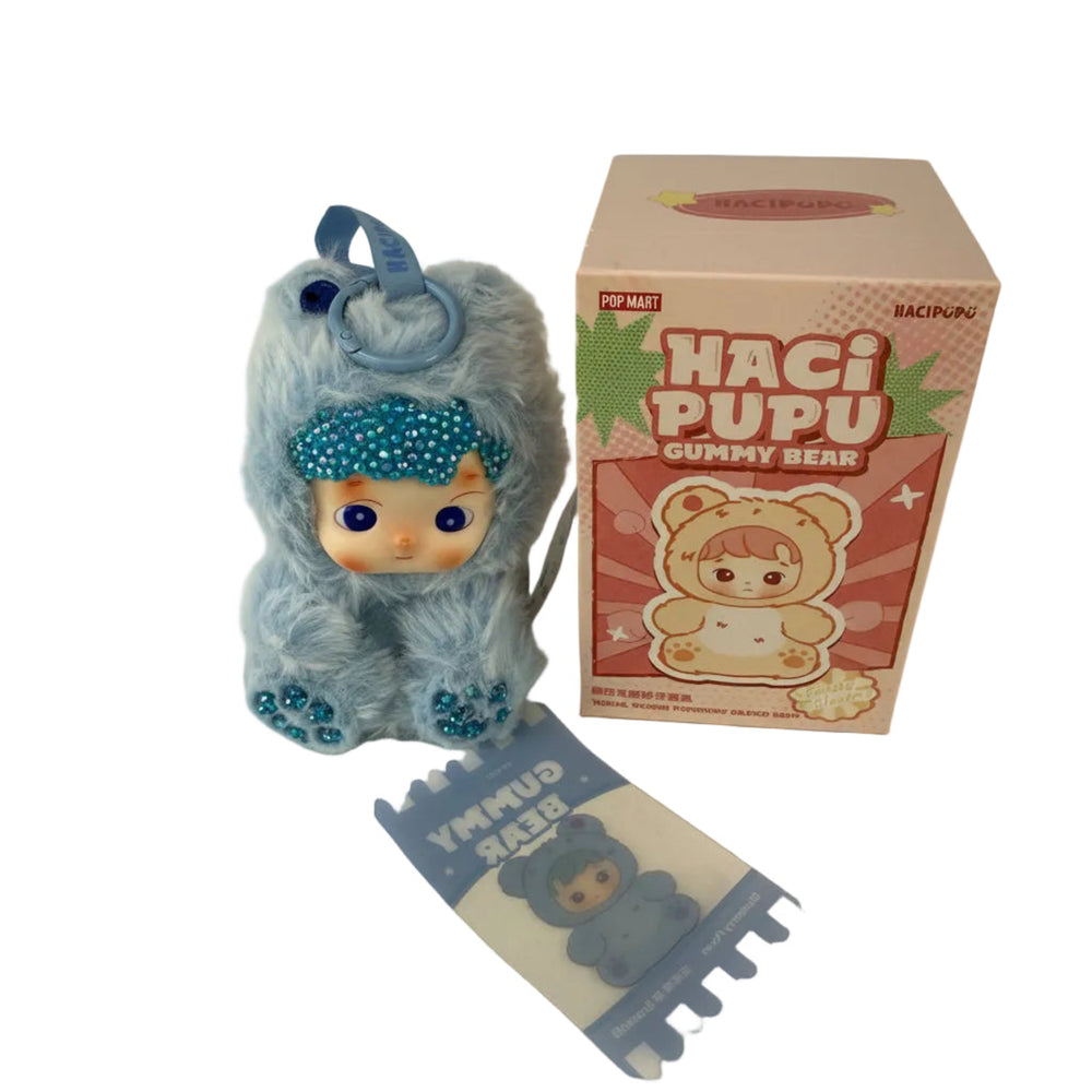 Hacipupu Blueberry Flavor plush pendant with dazzling sky blue crystal accents, premium kawaii gift for teens and collectors