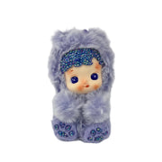 Hacipupu Grape Gummy Bear crystal plush pendant side view with shimmering crystal accents