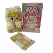 Hacipupu Pineapple Gummy Bear Crystal Bedazzled vinyl plush pendant, sparkling rhinestone collectible