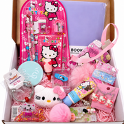 Hello Kitty gift box with stationery, handmade jewelry, hair accessories and pink gifts