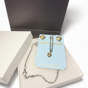 Heart Crystal Necklace and Earring Gift Set in Luxury Box - Majestic Boutique