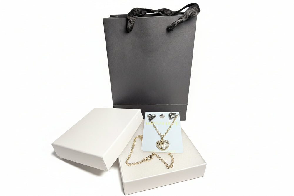 Heart Crystal Earring & Necklace Set-Romantic Gift with Premium Box
