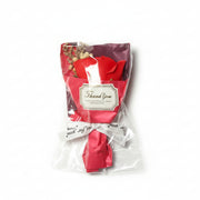 red soap rose bouquet.