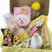 Kawaii accessories for girls with clay hair bow, puff hair ties, bracelet, plush keychain and anime keychain
