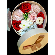 Luxury floral soap petals gift set with red, pink and white roses - bath gift box
