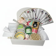 Luxury spa gift set with hand fan, ceramic bowl and milk soap bar