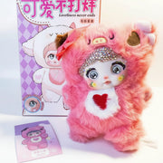 Nommi Crystal Bedazzled Pink Vinyl Plush Pendant | Nommi Loveliness Never Ends
