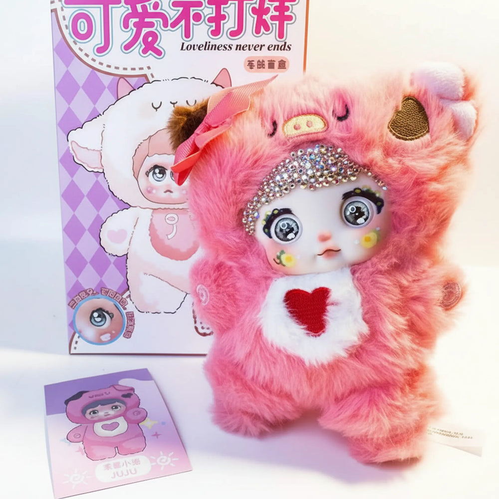 Nommi Crystal Bling Pink Plush Doll - Hand-Bedazzled Luxury Kawaii Bear
