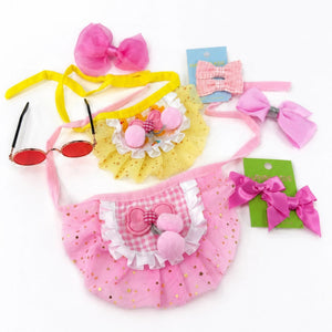 Princess Pup Dog Tutu Gift Set XS | Pink & Yellow Tutus, Sunglasses & Bows