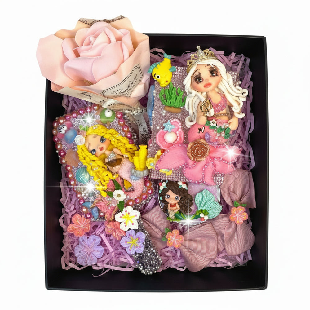 Mermaid Decorated Decoden Vanity Gift Set - Ocean Theme Accessories