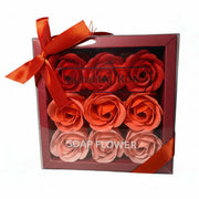Romantic rose petal soap gift box with hand and body soap