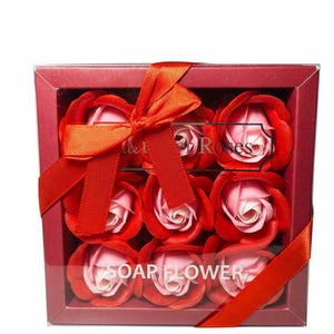 Rose Petal Soap Gift Box | Pink & Red Floral Bath Gift Set