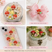Woodland mushroom flatbacks for bows mirrors trinket boxes phone cases and craft projects