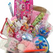 ack to school gift box for daughter or niece with stationery set, school supplies, hair accessories and cute gifts