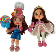 artisan flexible cold porcelain princess doll with long synthetic brown hair and elegant pearl tutu dress