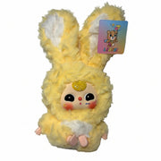 baby three yellow kawaii plush doll with hand-applied sparkling crystals