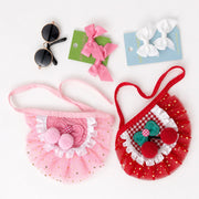 boutique princess pet outfit with red and pink tutus