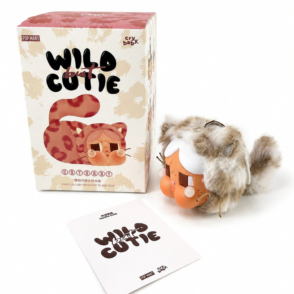 Crybaby Wild but Cutie Vanilla Cutie vinyl plush pendant with box and card