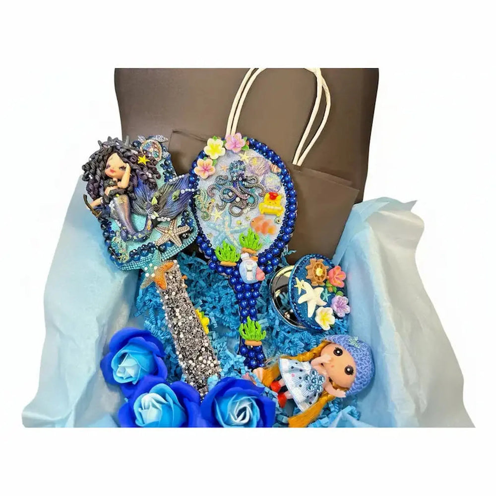 decorated decoden  ocean themed vanity set