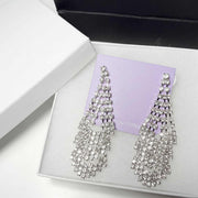 elegant jewelry gift set presentation with sparkly rhinestone earrings 