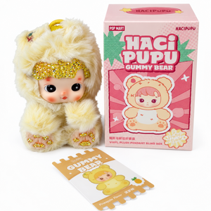 Hacipupu Gummy Bear Series Vinyl Plush Pendant | Crystal Bedazzled Pineapple Flavor