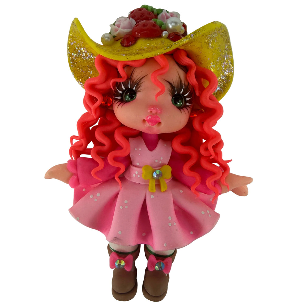 handmade cold porcelain doll charm for easy gluing