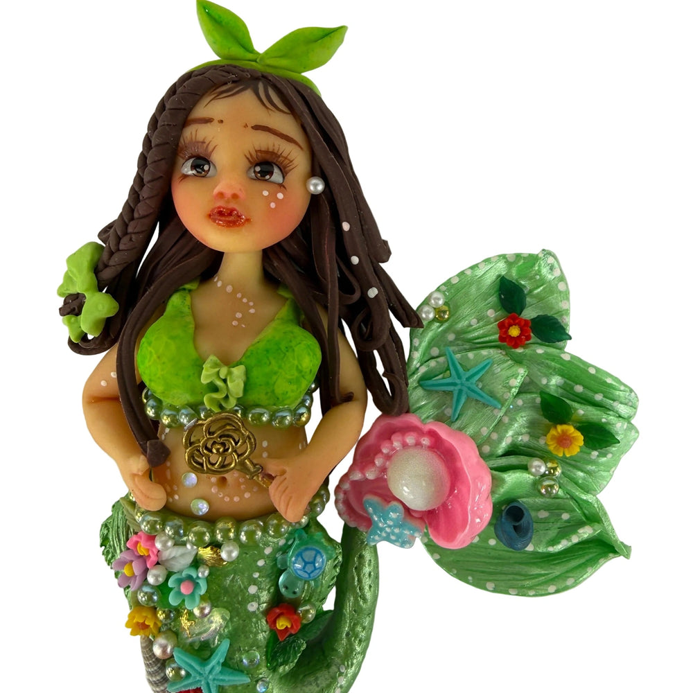 handmade flex porcelain mermaid charm for ocean themed diy crafts and vanity decor