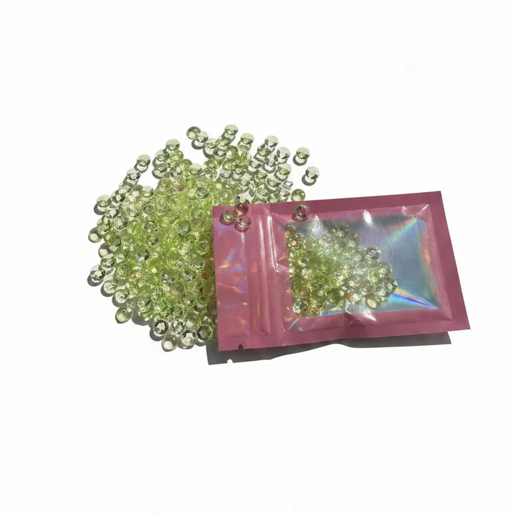 light green diamond flat back acrylic scatters 5mm for DIY crafts and mirror decoration