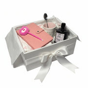 luxurious pink kawaii gift set with blanket, candle and beauty essentials for her