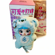 nommi binbin blue vinyl plush doll kawaii collectible front view