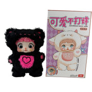 nommi loveliness never ends black and pink crystal plush pendant, kawaii gift for teen girls and collectors
