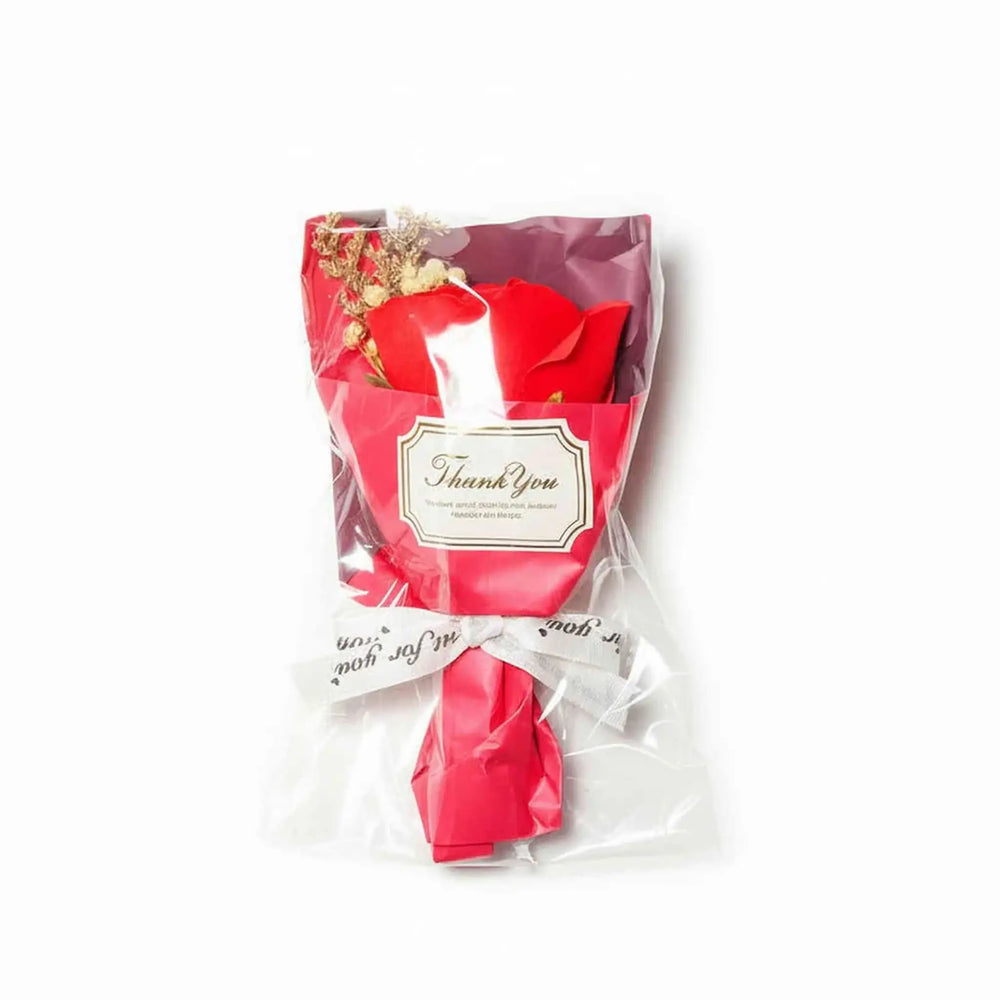 red rose soap bouquet with fragrant petals in kawaii vanity gift