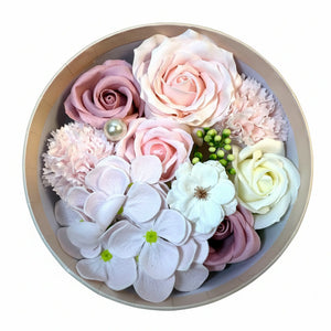 Rose Petal Soap Gift Box - Floral Scented Soaps in Decorative Flower Box