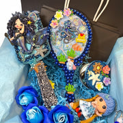 Luxury mermaid-themed birthday gift basket with magical sea accessories - Premium gift set by Majestic Boutique Miami