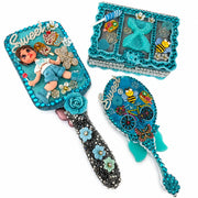 Birthday Gift Box for Teen Girls | Kawaii Vanity Set with Decorated Mirror & Hair Brush